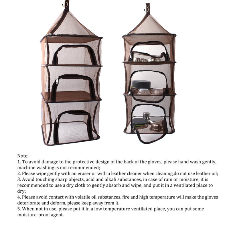Coffee Poly Mesh Folding Drying Net 4 Zipper Layers Collapsible - Vertical Hanging Design Space Saving Drying Rack for Outdoor Herb Drying - Image 3