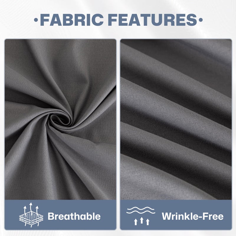Lavisun Flat Sheets فقط 6 ملاءات أعلى الحزمة لتجهيزات التدليك Home Airbnb & Dorm Bed Sheet & Staintain Soft and Spreatable Sheets (رمادي كامل) - Image 5