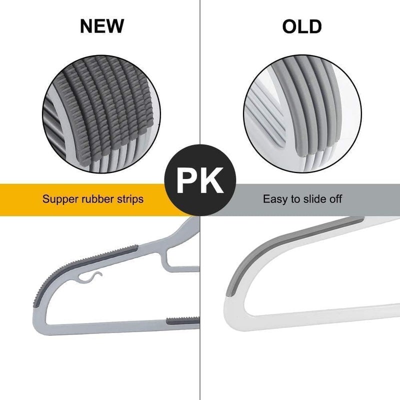 Red Dot Gift ® 10-Pack Plastic Clothes Hangers, Ultra Thin Non-Slip Clothes Hanger Space Saving Coat Hangers, 360°Rotating Hook,Pant Hangers (GYR-10) - Image 3