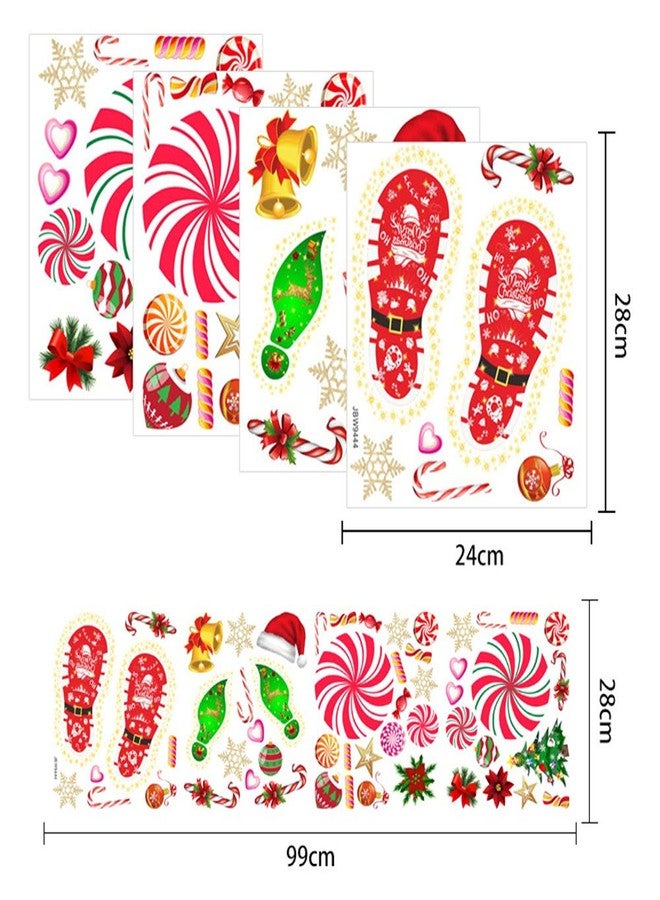 كيدال ملصقات أرضية بنكهة النعناع من كيديل لعيد الميلاد، 54 قطعة، ملصقات حفلات على شكل آثار أقدام، ديكورات ومستلزمات حفلات أرض حلوى عيد الميلاد - Image 3