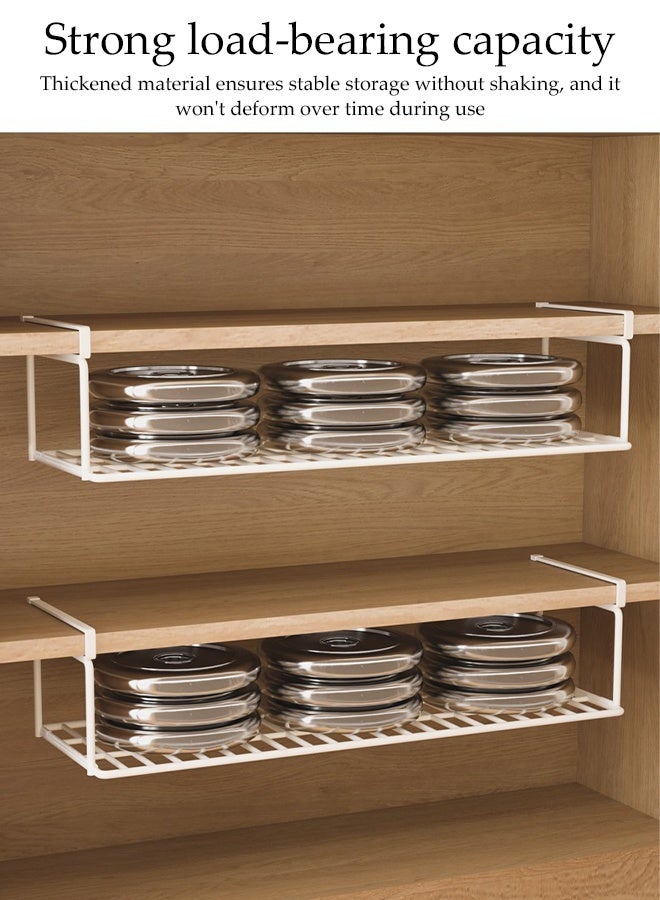 DUNISO رف أحذية للخزانة، منظم أحذية، رف تخزين أحذية من الصلب الكربوني، رف أحذية معلق موفر للمساحة (أبيض) - Image 5