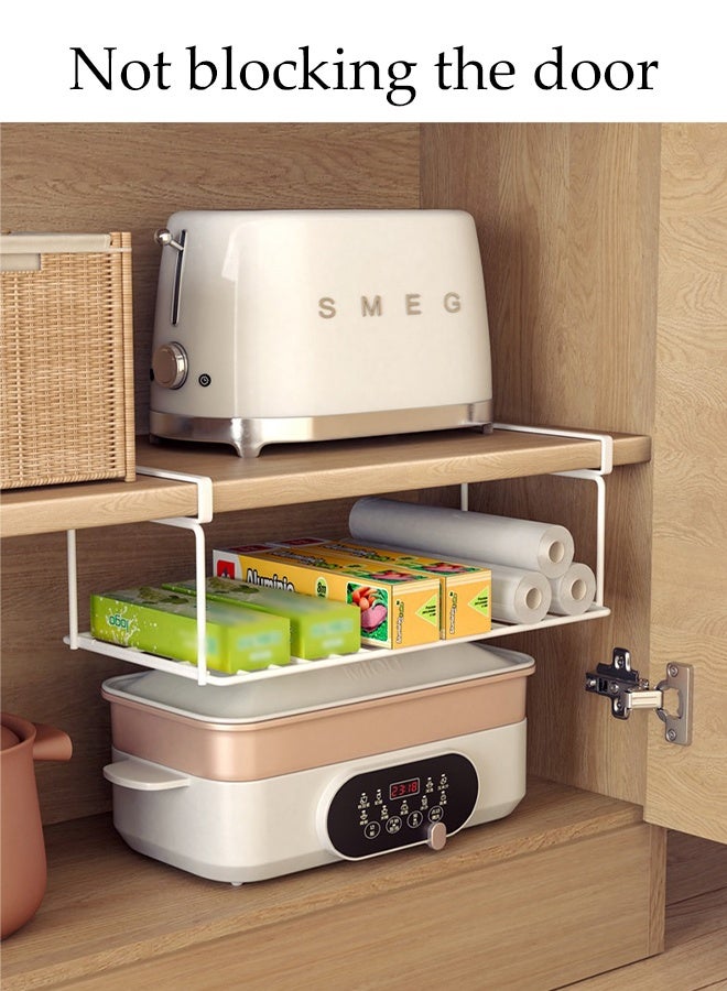 DUNISO رف أحذية للخزانة، منظم أحذية، رف تخزين أحذية من الصلب الكربوني، رف أحذية معلق موفر للمساحة (أبيض) - Image 3