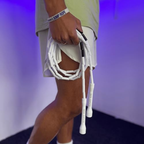 Elevate Rope By Rhea.rri - Professional Beaded Jump Rope - 3m Adjustable, Quality Beads & Poly Cord - For Freestyle, Cardio & Tricks - All Levels & Indoor/Outdoor Use (Black/White) - Image 2
