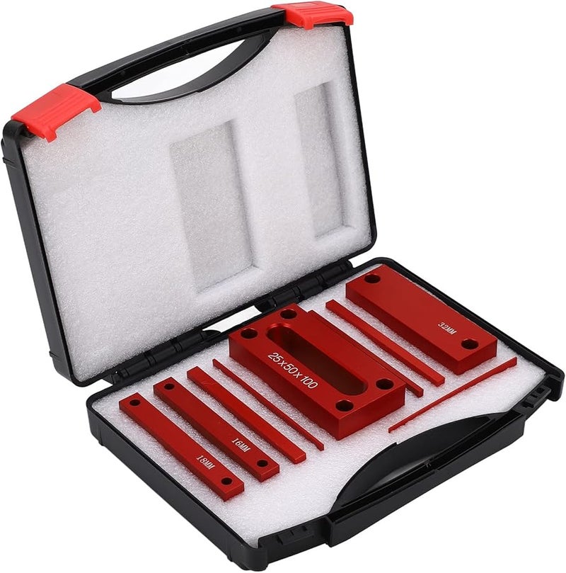 9PCS Aluminum Alloy Height Blocks with Storage Box for Milling Machine Table Saw Woodworking - Image 3