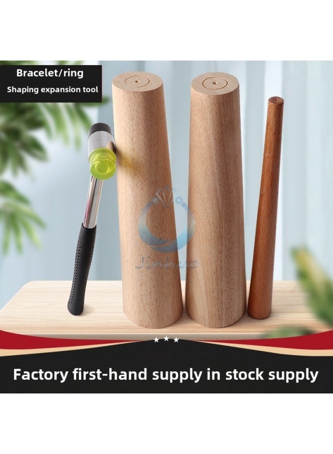 Alloy Bracelet Ring Plastic Ring Bar Measuring Instrument Deformation Repair Bar Correction Glue Hammer Hitting Gold Tool Set-Model:Alloy Bracelet Ring 450g + White Harbor Measuring Belt - Image 2