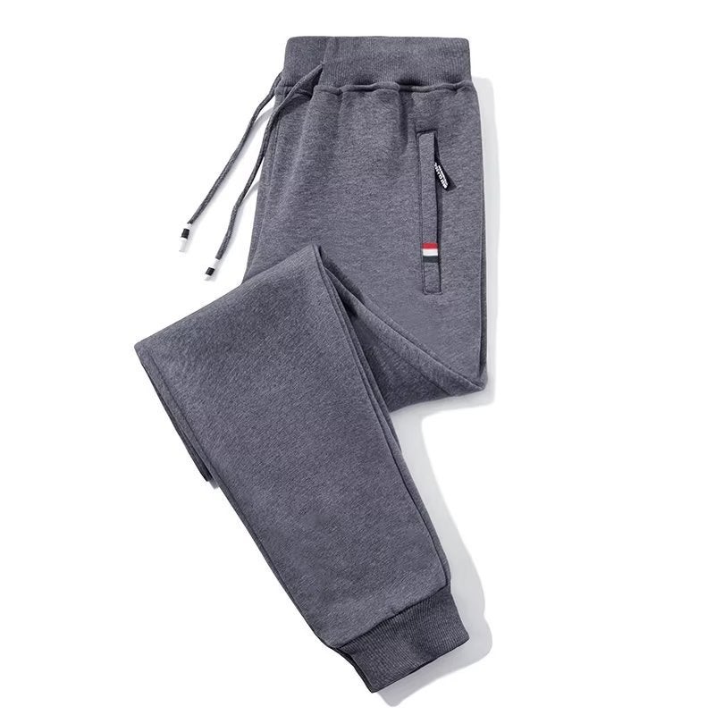 Mens Korean-Style Tapered Joggers Casual Loose Sports Pants Dark gray  - Image 1