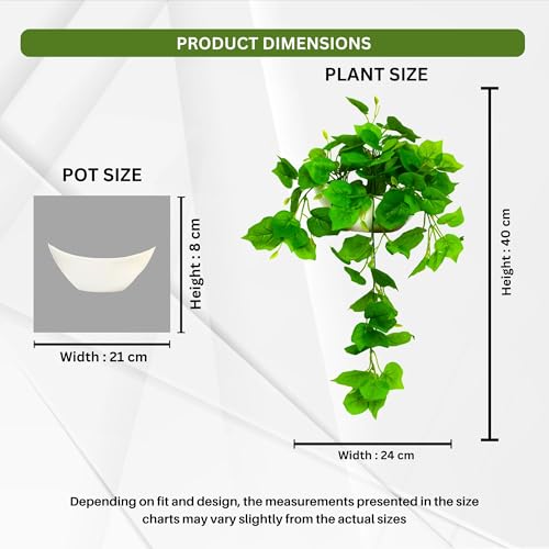 fancymart Elegant Artificial Plant Falling Leaves with Pot for Home & Office Decor – Versatile Potted Plant for Tabletop, Shelves, or Hanging Display - Image 3