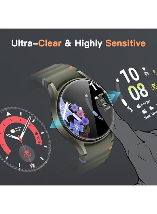 جي تيك واقي شاشة لساعة سامسونج جالكسي 7 6 40 مم زجاج مقوى مضاد للخدش شفاف عالي الدقة، عبوة من 3 قطع - Image 4