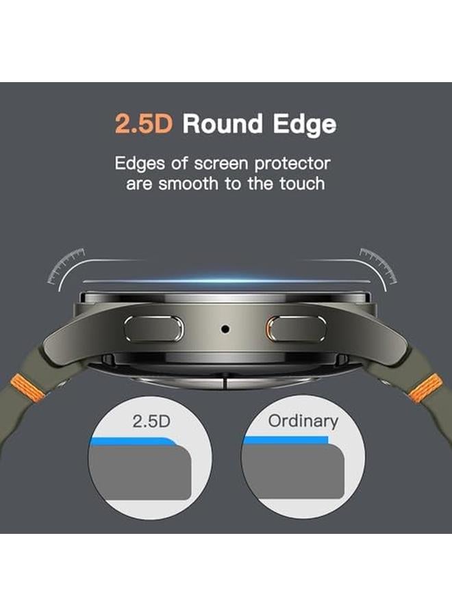 جي تيك واقي شاشة لساعة سامسونج جالكسي 7 6 40 مم زجاج مقوى مضاد للخدش شفاف عالي الدقة، عبوة من 3 قطع - Image 5