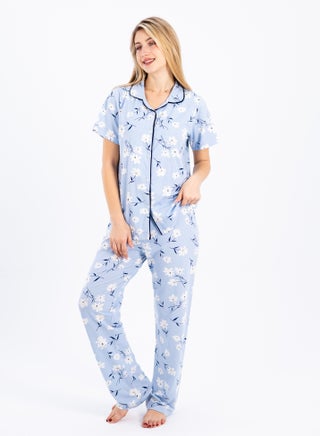 Women's Classic Pajama Set | Soft Ribbed Cotton Sleepwear | Two-Piece Summer Loungewear | Comfortable Homewear for Women - pzsku/ZABC4FB1279F504405AE1Z/45/1745500261/189ae08b-9d47-4071-905f-ff5483eeb08c