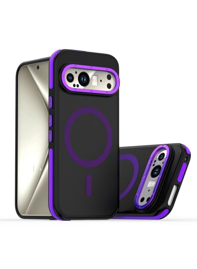 زبون جراب هاتف مغناطيسي ثنائي اللون من ماج سيف لهاتف جوجل بيكسل 9 برو إكس إل - Image 1