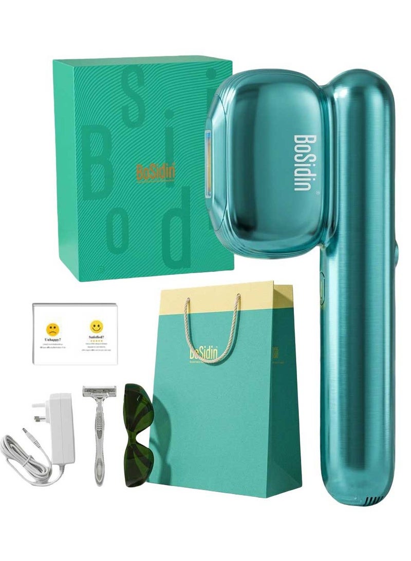 BoSidin IPL Ultra-light Laser Hair Removal Device with Full light Wave Technology, Unlimited Flashes and Sapphire Ice Cooling System for Face, Arms, Underams and Legs - Image 1