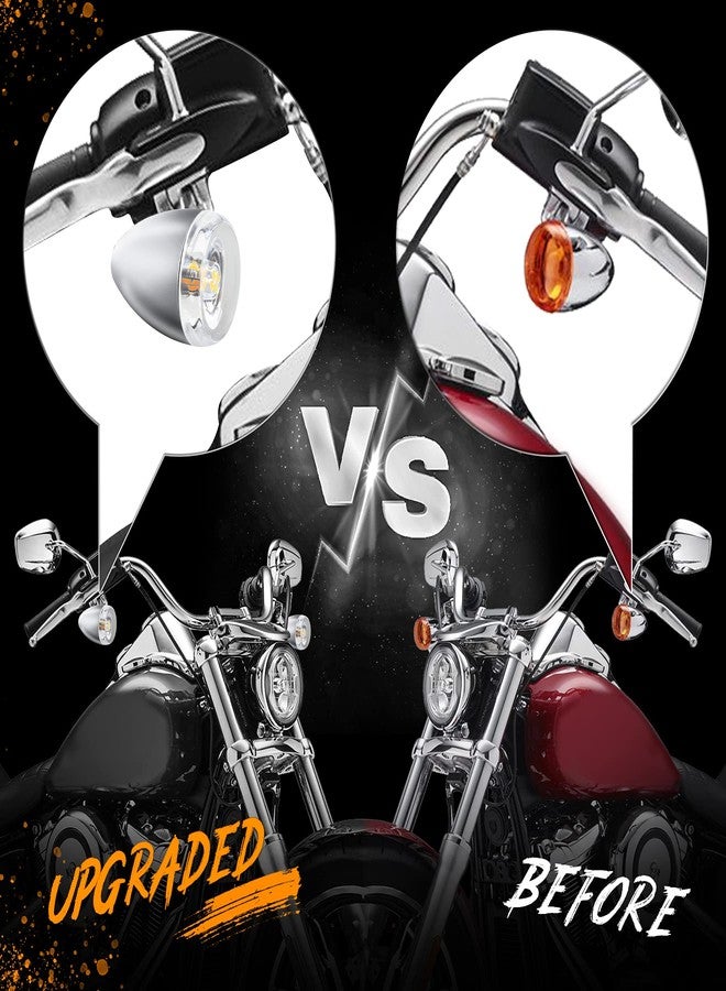 QUASCO Clear Turn Signal Lens Cover for 2 Inch Bullet Blinkers Compatible with Harley Street Glide Special Softail Sportster Road King Fatboy, Pack of 4 - Image 2