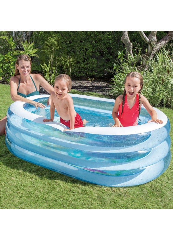 Swimming Pool for Kids and Adults Thickened Inflatable Swimming Kiddie Pool Outdoor Inflatable Pool for Family Backyard,Water Party - Image 1