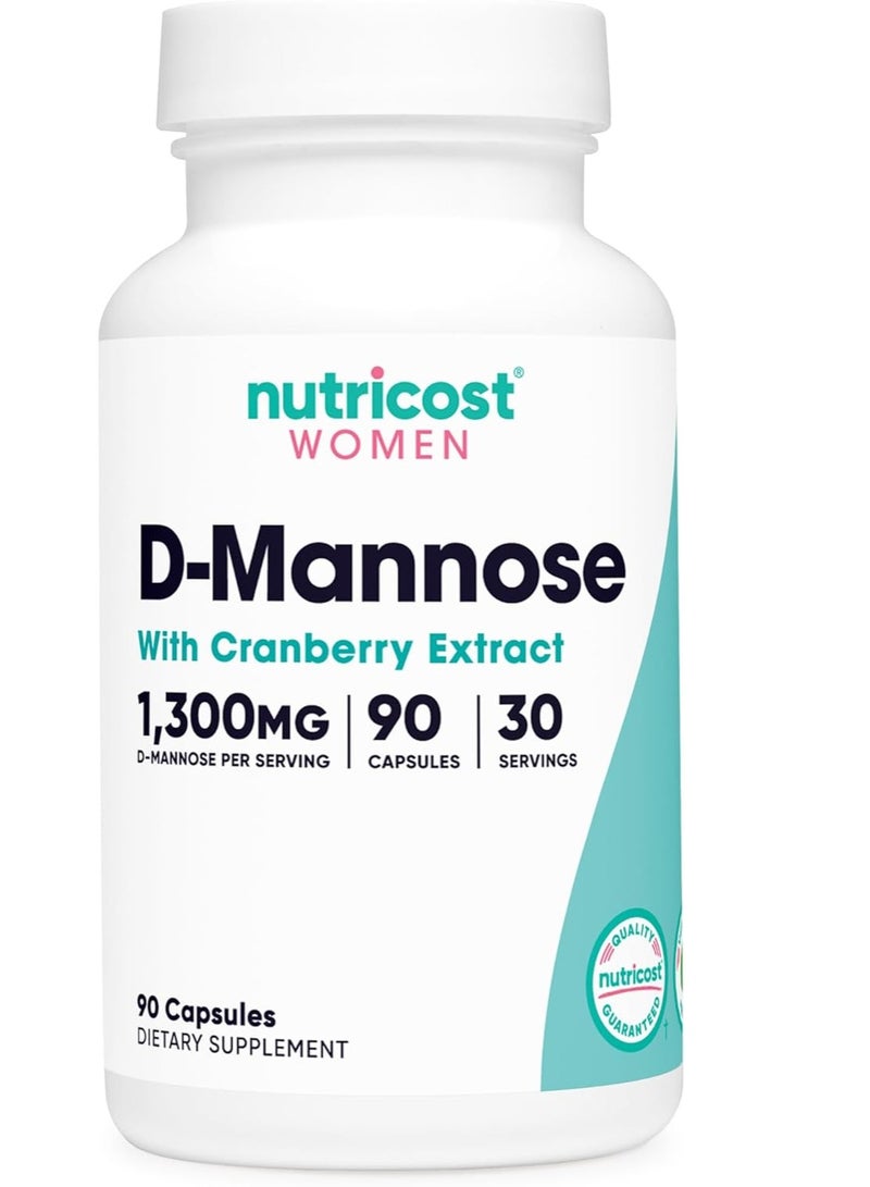 د-مانوز مع مستخلص التوت البري للنساء ١٣٠٠ ملغ ٩٠ كبسولة ٣٠ حصة - Image 1