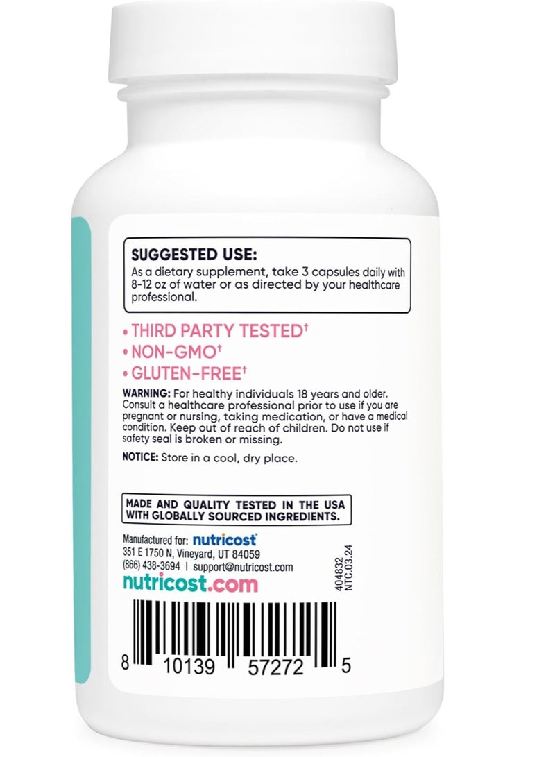 د-مانوز مع مستخلص التوت البري للنساء ١٣٠٠ ملغ ٩٠ كبسولة ٣٠ حصة - Image 3