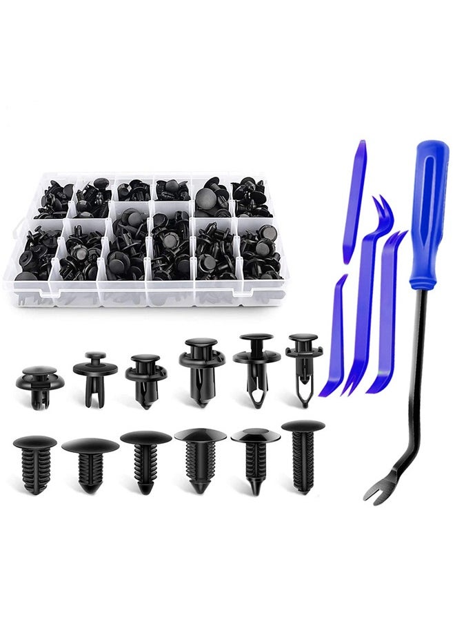 Bukela 238Pcs Trim Removal Tool, Auto Push Pin Bumper Retainer Clip Set Fastener Terminal Remover Tool Adhesive Cable Clips Pry Kit Car Panel Radio Removal Auto Clip Pliers (GRC-207)  - Image 1