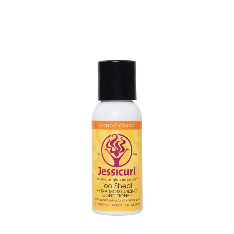 Jessicurl, Too Shea! Extra Moisturizing Conditioner for Curly Hair, No Fragrance Added, 2 Fl oz. Leave in Conditioner for Dry Hair, Anti Frizz Hair Products