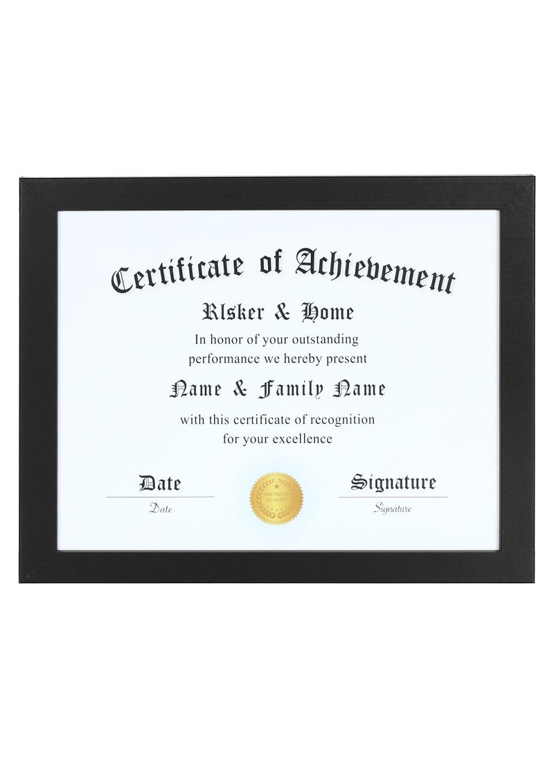 ELSKER&HOME ELSKERHOME 85x11 Certificate Frame  Classic Black Color Frame  DocumentCertificate  Displays Displomas 85x11 Inch  for DocumentPhoto 