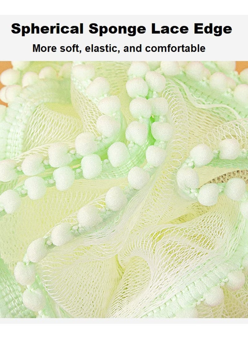 3 Pack Bath Loofah Sponge,Exfoliating Bath Sponge Body Scrubber Shower Ball Bath Sponges for Women/Men/Kids Bathing Accessories(Mixed Color) - Image 3