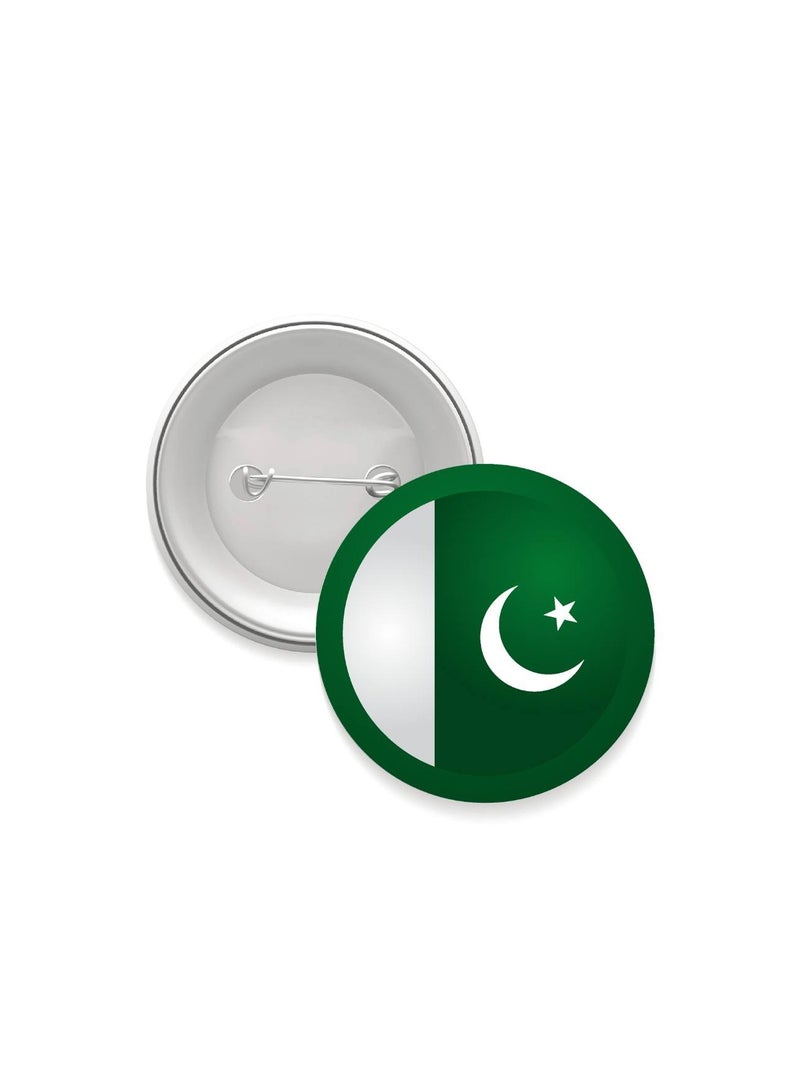 Pakistan Independence Day Button Badge – Versatile Accessory for Backpacks, Jackets, or Hats - Round Pin-back Button Badge - Perfect for Adults and Kids  - Image 1
