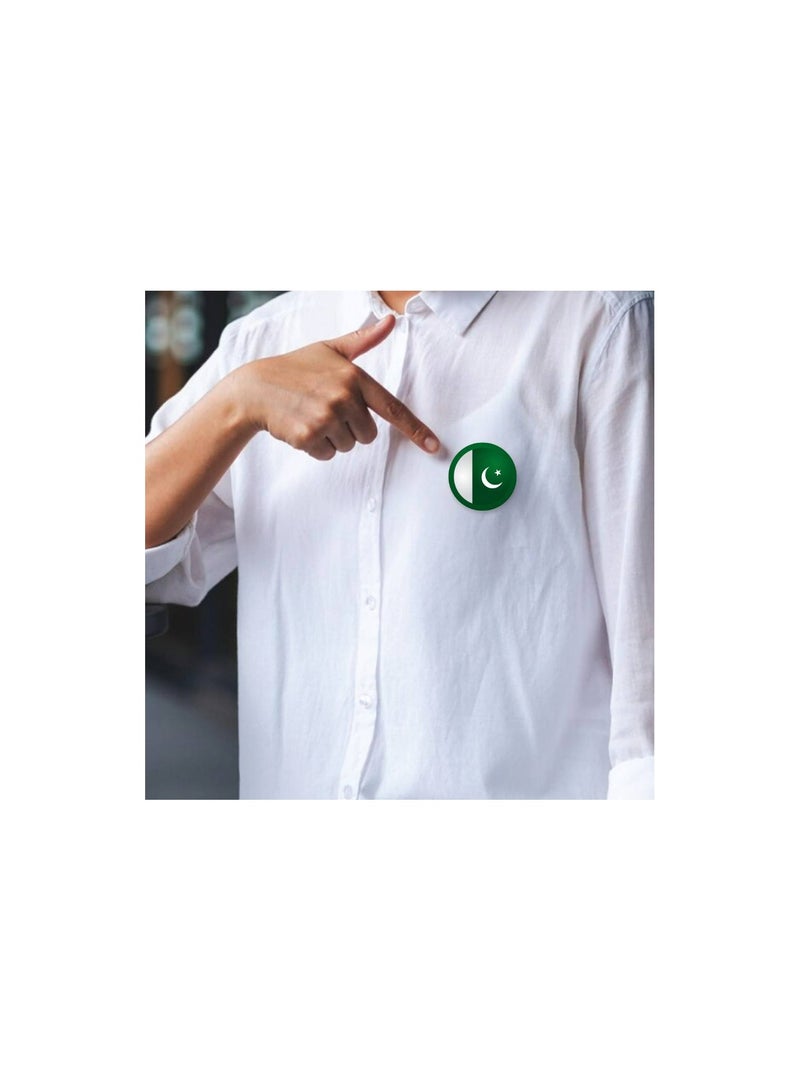 Pakistan Independence Day Button Badge – Versatile Accessory for Backpacks, Jackets, or Hats - Round Pin-back Button Badge - Perfect for Adults and Kids  - Image 3