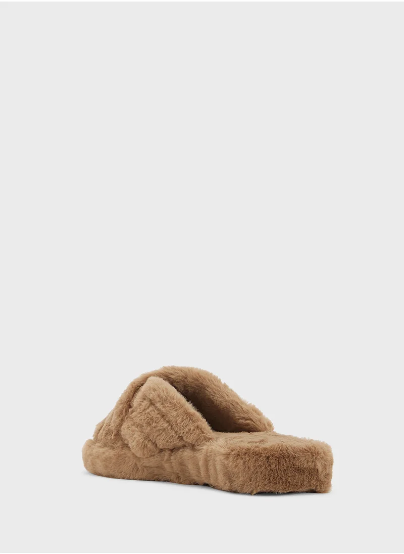 جينجر Platform Crosover Bedroom Slipper