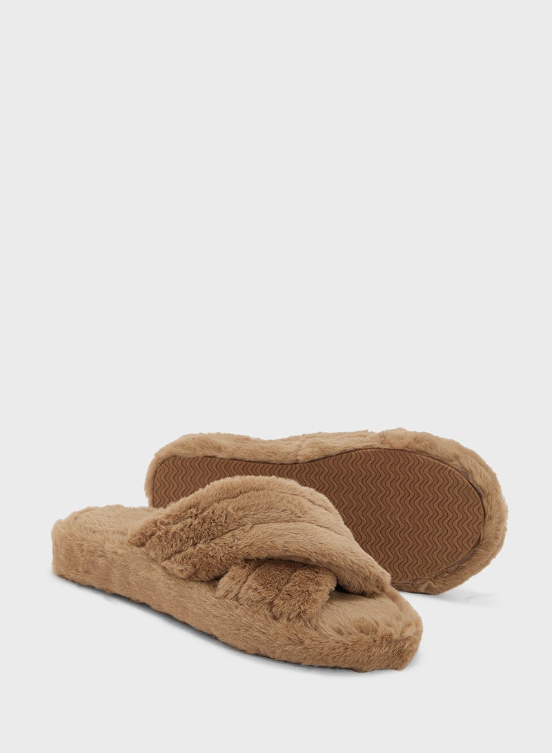 Ginger Platform Crosover Bedroom Slipper  - Image 3