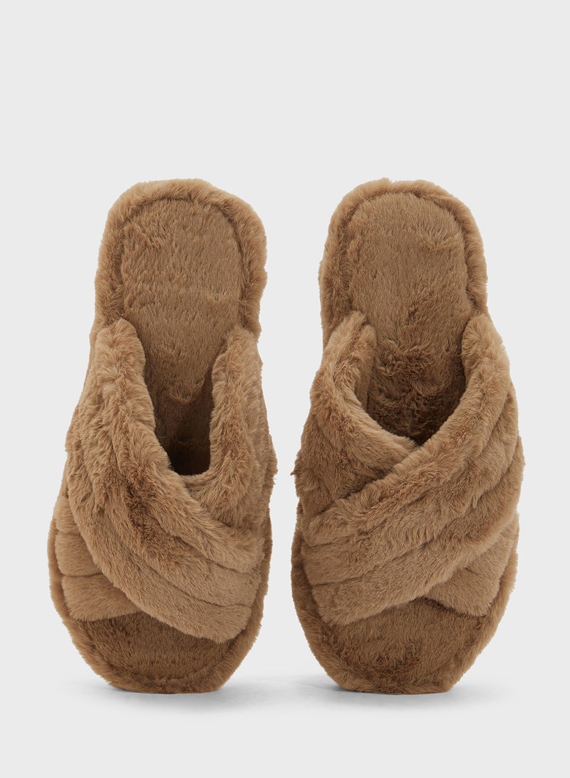Ginger Platform Crosover Bedroom Slipper  - Image 4