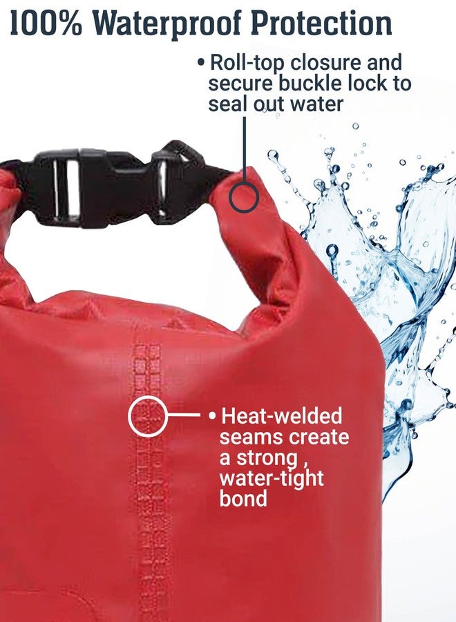 BKC Brooklyn Kayak Company Waterproof Dry Bag - Roll Top Floating Backpack Outdoor Gear Sack for Kayak, Fishing, Beach, Paddle Board, Boating, Camping, Tear Resitant (25 L) - Pack of 3 - Image 4