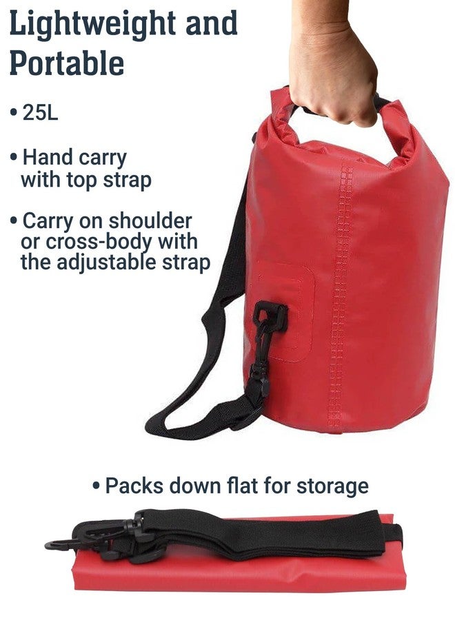 BKC Brooklyn Kayak Company Waterproof Dry Bag - Roll Top Floating Backpack Outdoor Gear Sack for Kayak, Fishing, Beach, Paddle Board, Boating, Camping, Tear Resitant (25 L) - Pack of 3 - Image 3