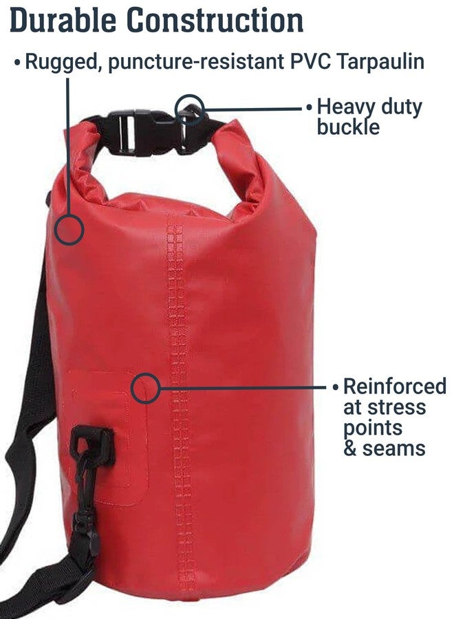 BKC Brooklyn Kayak Company Waterproof Dry Bag - Roll Top Floating Backpack Outdoor Gear Sack for Kayak, Fishing, Beach, Paddle Board, Boating, Camping, Tear Resitant (25 L) - Pack of 3 - Image 2