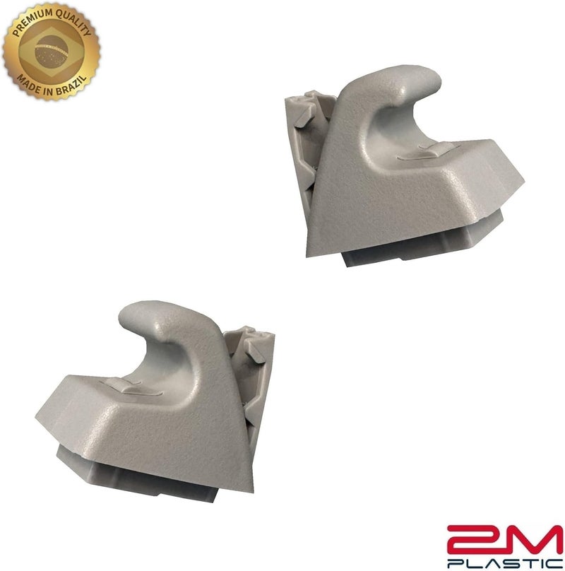 2M PLASTIC Sun Visor fits for Chevy Sonic 2012-2020 Spark 2011-2022 Gray Replacement Brand (Gray Pair + Support) - Image 3