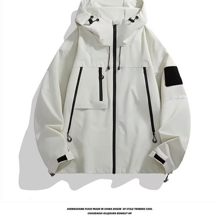 Three-Proof Charge Clothing Outdoor Functional Wind Charge Clothing Jacket Men'S Couple'S Casual Loose Work Jacket Top