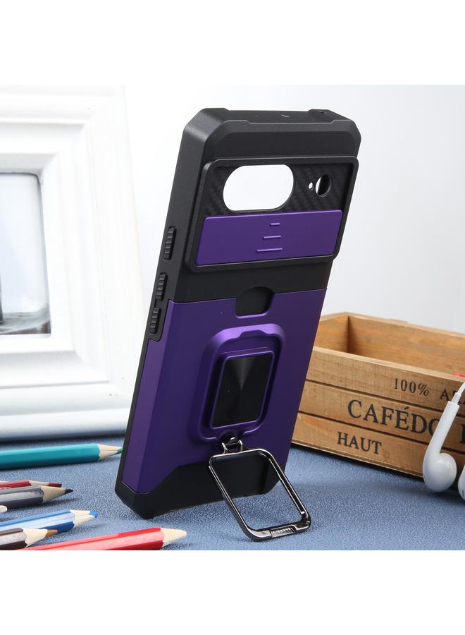 Green Tiger Case For Google Pixel 8 Camera Shield Card Slot PC+TPU Phone Case - Image 4