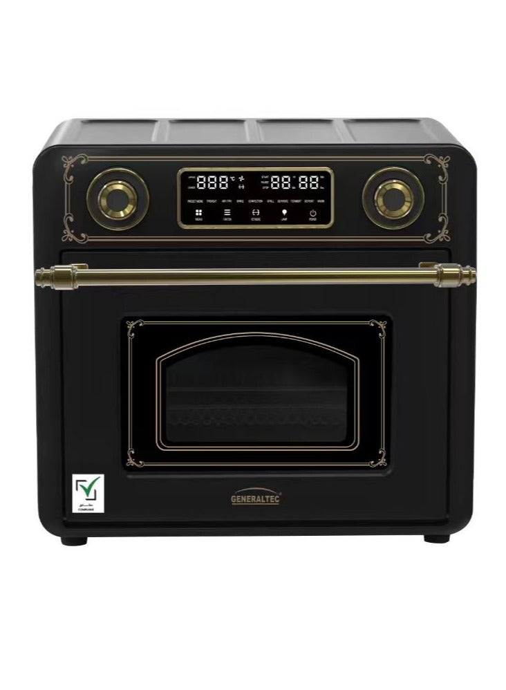 Generaltec 40L Countertop Convection Oven with Air Fryer GKA45AFBR | 1600–1850W | Digital Display | Rotisserie & Baking | 18 Preset Menus | 9 Functions | 60–230°C Temperature Control | 120 Min Timer | Double Glass Door | 1 Year Warranty 40 L 1850 W GKA45AFBR Black