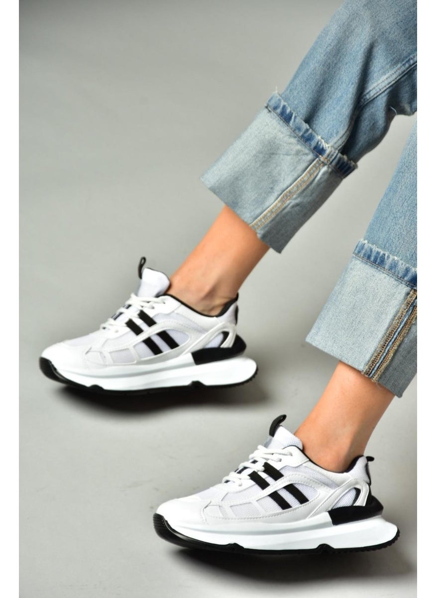 Fox Shoes - S973017604 Black/white Fabric Sports Shoes Sneakers - Image 1