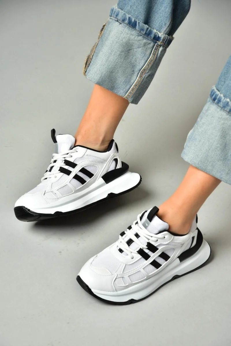 Fox Shoes S973017604 Black/white Fabric Sports Shoes Sneakers