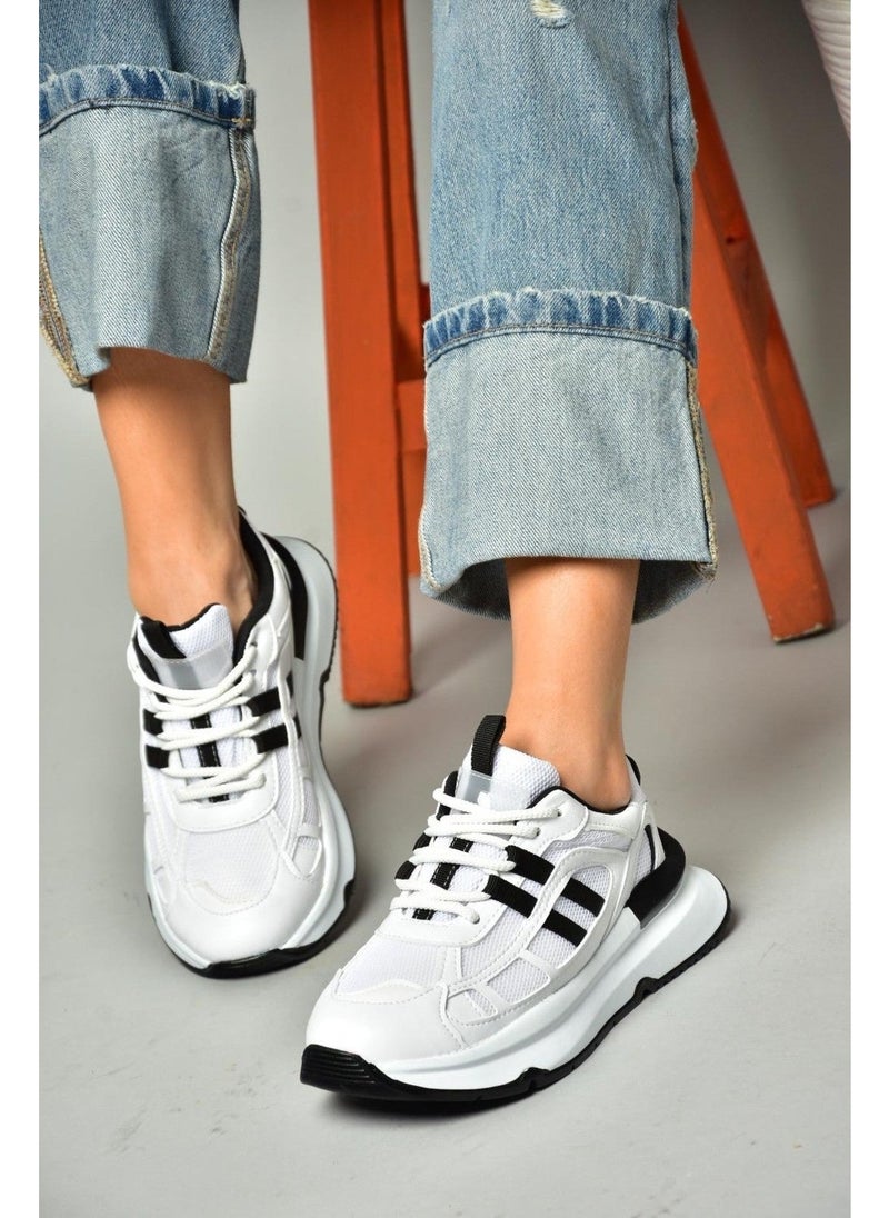 Fox Shoes - S973017604 Black/white Fabric Sports Shoes Sneakers - Image 1