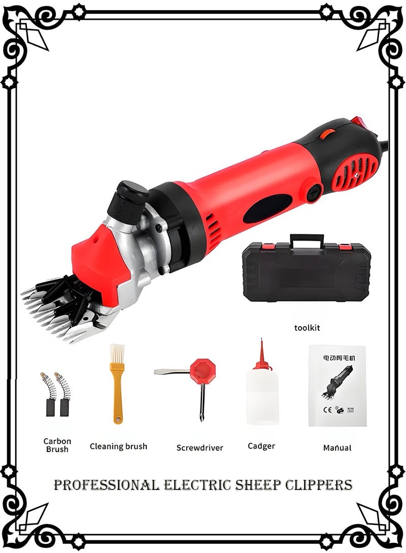 Sheep Shears 1200W, Professional Electric Sheep Clippers, Farm Livestock Grooming Kit, 6 Speed Heavy Duty Electric Shears for Thick Coat Animals - Image 1