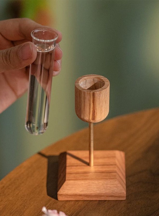 DUNISO Test Tube Vase for Flowers, Modern Plant Holder and Decorative Flower Stand for Shelves,Concise Transparent Glass Test Tube Vase Mini Desktop Hydroponic Vase Dried Flower Vase Home Decoration Ornaments - Image 4