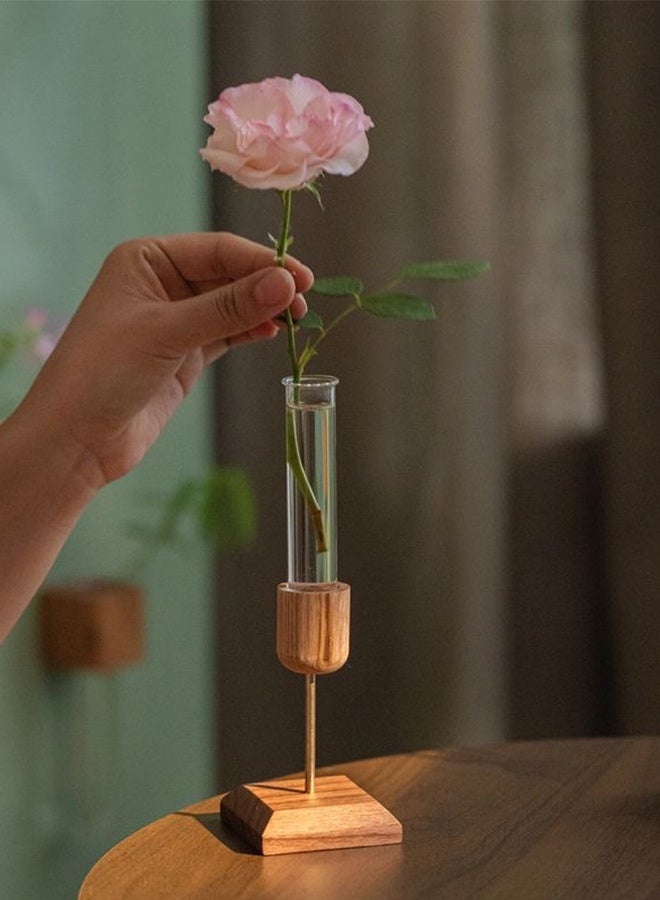DUNISO Test Tube Vase for Flowers, Modern Plant Holder and Decorative Flower Stand for Shelves,Concise Transparent Glass Test Tube Vase Mini Desktop Hydroponic Vase Dried Flower Vase Home Decoration Ornaments - Image 5