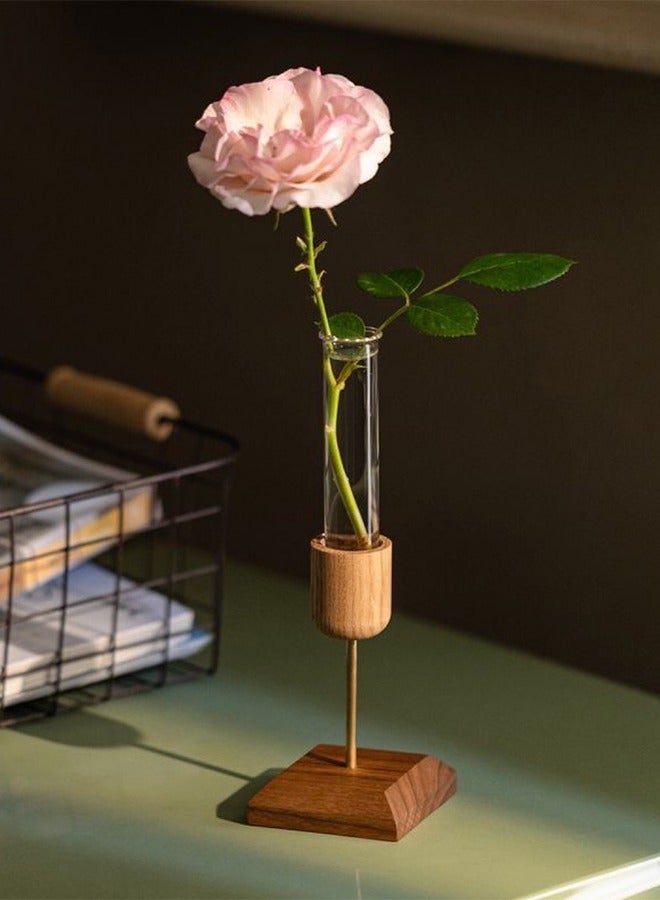 DUNISO Test Tube Vase for Flowers, Modern Plant Holder and Decorative Flower Stand for Shelves,Concise Transparent Glass Test Tube Vase Mini Desktop Hydroponic Vase Dried Flower Vase Home Decoration Ornaments - Image 3