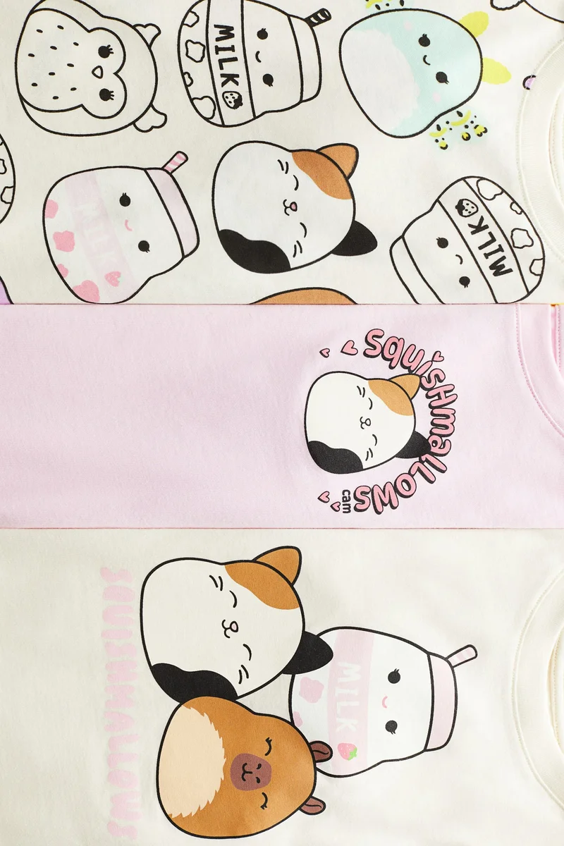 اتش اند ام بلوزة جيرسيه مزينة بطبعة - عبوة من 3 قطع