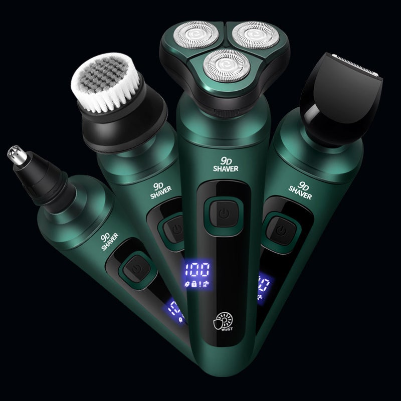High Power 9D Electric Shaver Three Floating Blades USB Rechargeable Multi-Functional Beard Razor For Men SR700 four in one