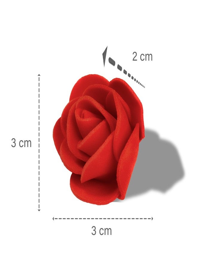 Pyarafest 50Pcs Artificial red Rose Foam Flowers for Home Decoration, Decoration, Wedding Decoration, Festival and Events, Anniversary, Valentine Gifts and DIY Craft (Foam, Red) - Image 5