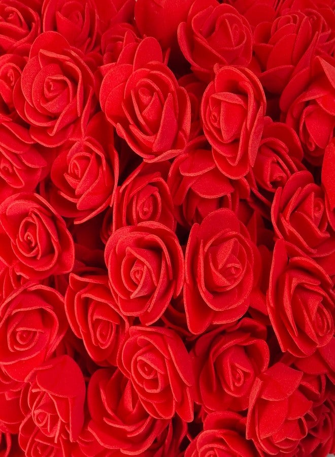 Pyarafest 50Pcs Artificial red Rose Foam Flowers for Home Decoration, Decoration, Wedding Decoration, Festival and Events, Anniversary, Valentine Gifts and DIY Craft (Foam, Red) - Image 1