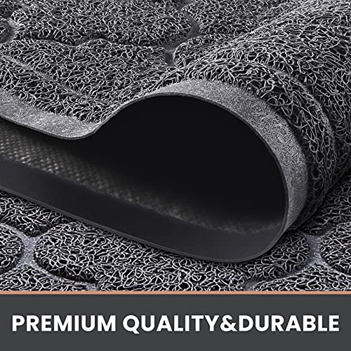 LuxStep حصيرة باب LuxStep كبيرة 24x36 بوصة حصيرة مدخل داخلية وخارجية، تصميم منخفض غير قابل للانزلاق، حصيرة أرضية متينة لاحتجاز الأوساخ والغبار، حصيرة ترحيب أمام الباب للمداخل، الفناء، المرآب، رمادي - Image 4