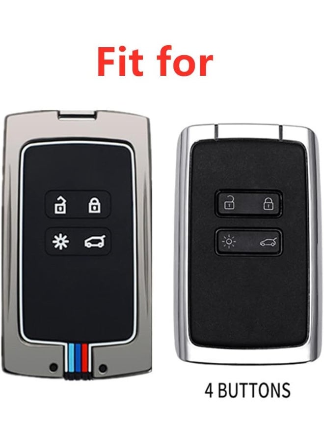 Metal Cover Protector Case Compatible with RENAULT Kadjar , Duster , austral , Megan 4 Button Smart Remote Key - Image 2