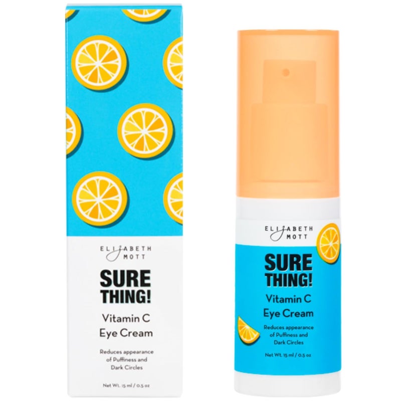 Elizabeth Mott Sure Thing Vitamin C Eye Cream â€“ Hydrating & Brightening Eye Treatment for Dark Circles and Puffiness â€“ Vegan, Fragrance-Free, Cruelty-Free Skincare â€“ 15ml (0.5oz) - Image 1